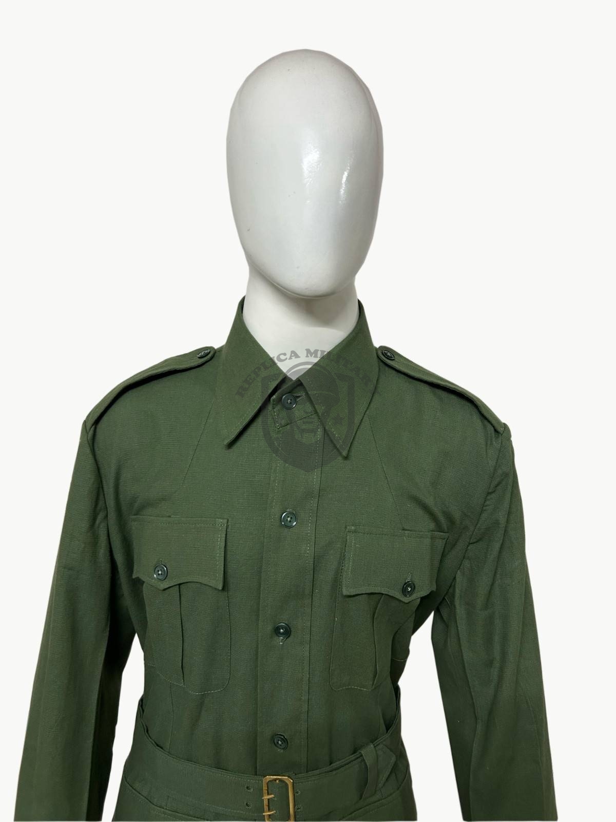 WW2 Reproduction British Army Belted Bush Jacket – Aertex 3 WW2 Reproduction British Army Belted Bush Jacket – Aertex - Image 3