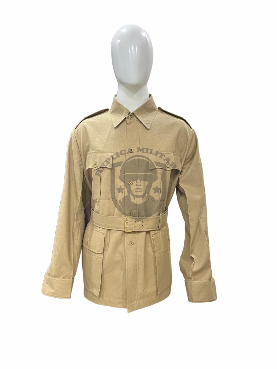 WW2 Reproduction British Army Belted Bush Jacket – Aertex 5 WW2 Reproduction British Army Belted Bush Jacket – Aertex - Image 5