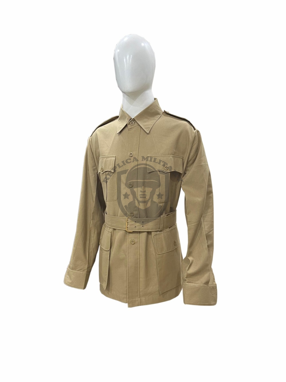 WW2 Reproduction British Army Belted Bush Jacket – Aertex 6 WW2 Reproduction British Army Belted Bush Jacket – Aertex - Image 6