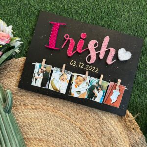 Name string (pinkish affair)