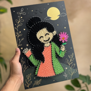 Floral Moonlight String Art