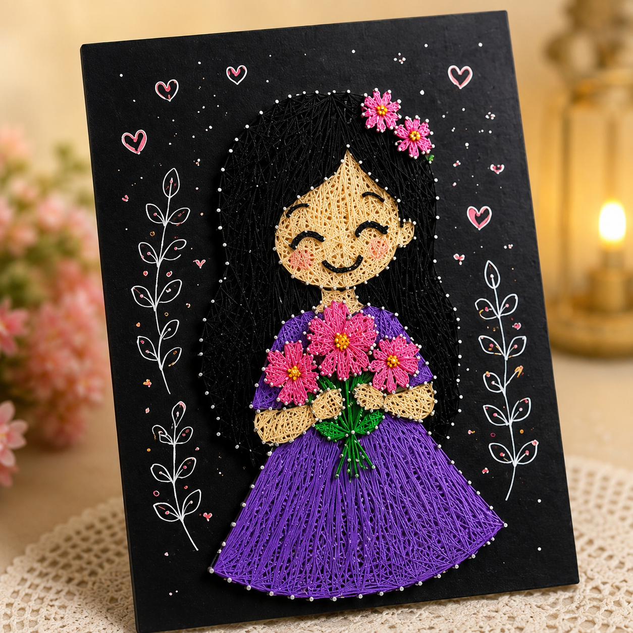 Blossom Hug String Art