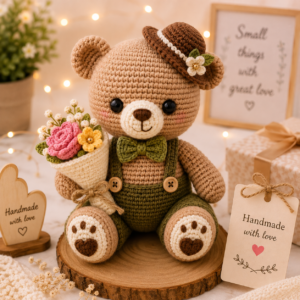 Little Gentleman Crochet Teddy Bear